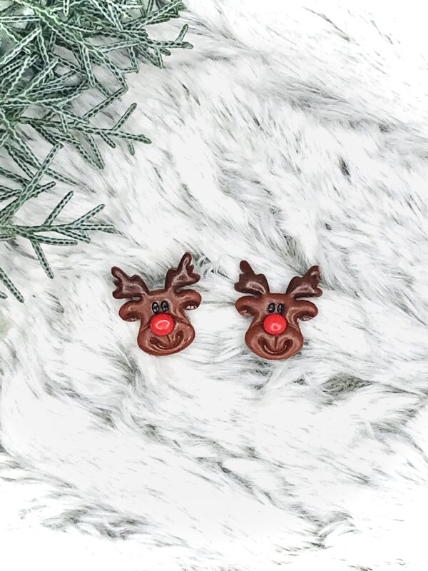 Boucles d'oreilles Rudolphe renne du père noël